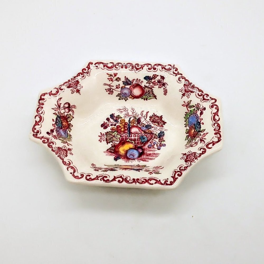 Vintage Mason's Fruit Basket English Ironstone Trinket Dish